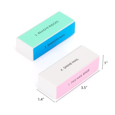 10 Pcs 4 Way Nail Buffers Blocks for Natural Nails, Nail Polishing Block Buffing Block Nail Files, Shape and Shine Nail Tool
