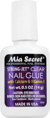 Mia Secret Strong-Jet Brush On Clear Nail Glue 335 - Ideal to adhere Crystals Over Any Acrylic and Gel Surface