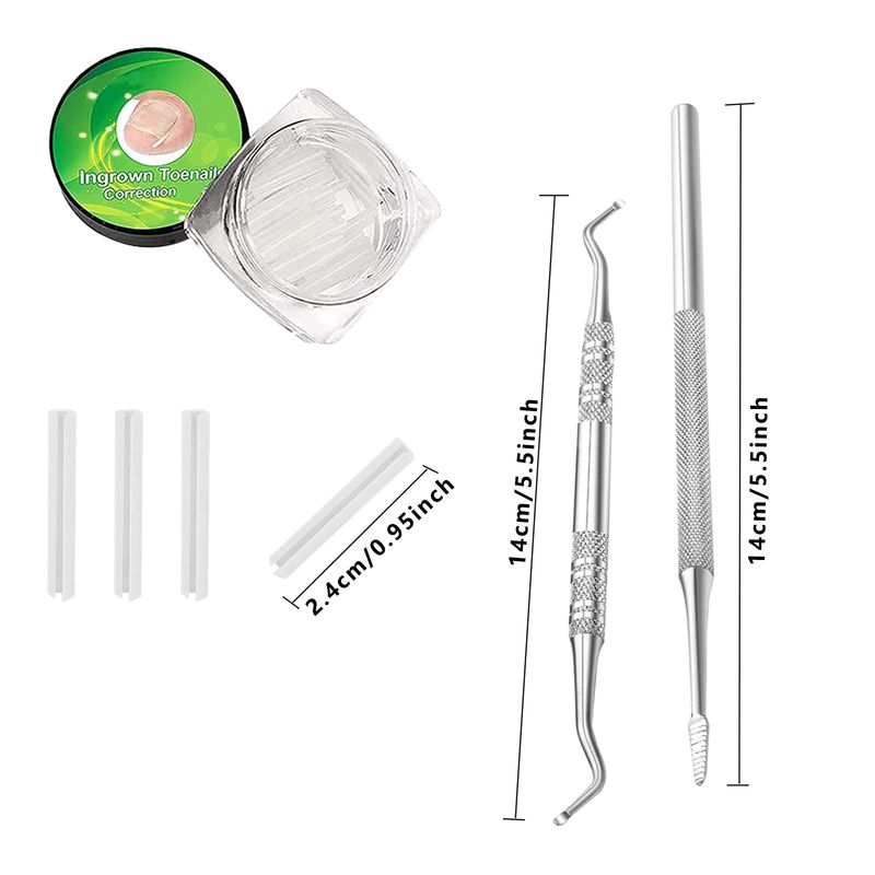 (302) Pack Ingrown Toenail Correction Treatment Kit, 30PCS Ingrown Toenails Corrector Strips Brace Ingrown Toenail Pedicure Tool Toenail Correction Patch with 2PCS Ingrown Toenails Lifter and File