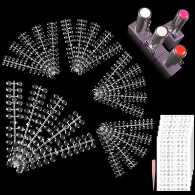 Allstarry Nail Swatches, 600Pcs Nail Polish Swatch Dots Round Nail Color Swatches Clear Transparent Nail Polish Display Nail Sample Swatches with Adhesive Sticker for Gel Polish Nail Swatch Book