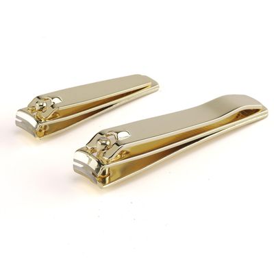2 Pcs Nail Clipper Set, Stainless Steel Fingernail Clipper for Adults, Small Gift, Christmas Stocking Stuffers (Gold)