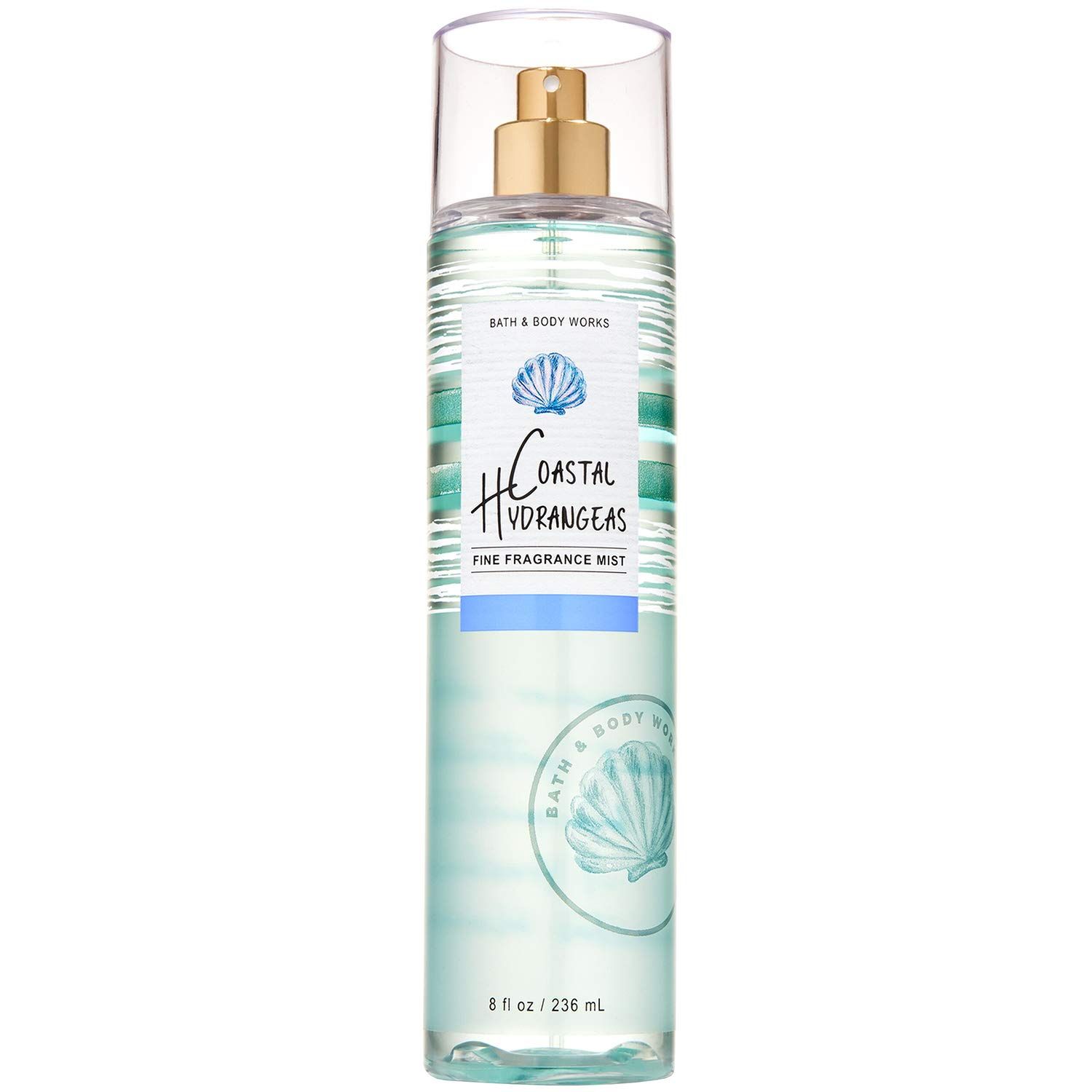 Bath and Body Works COASTAL HYDRANGEAS Fine Fragrance Mist 8 Fluid Ounce (2020 Limited Edition)