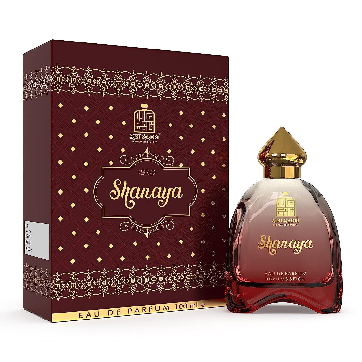 Adilqadri Shanaya Eau De Parfum Natural Long Lasting Fragrance Sweet and Chocolatey Fragrance for Men &amp; Women for All Occasions (100 Ml/3.3 Fl Oz)