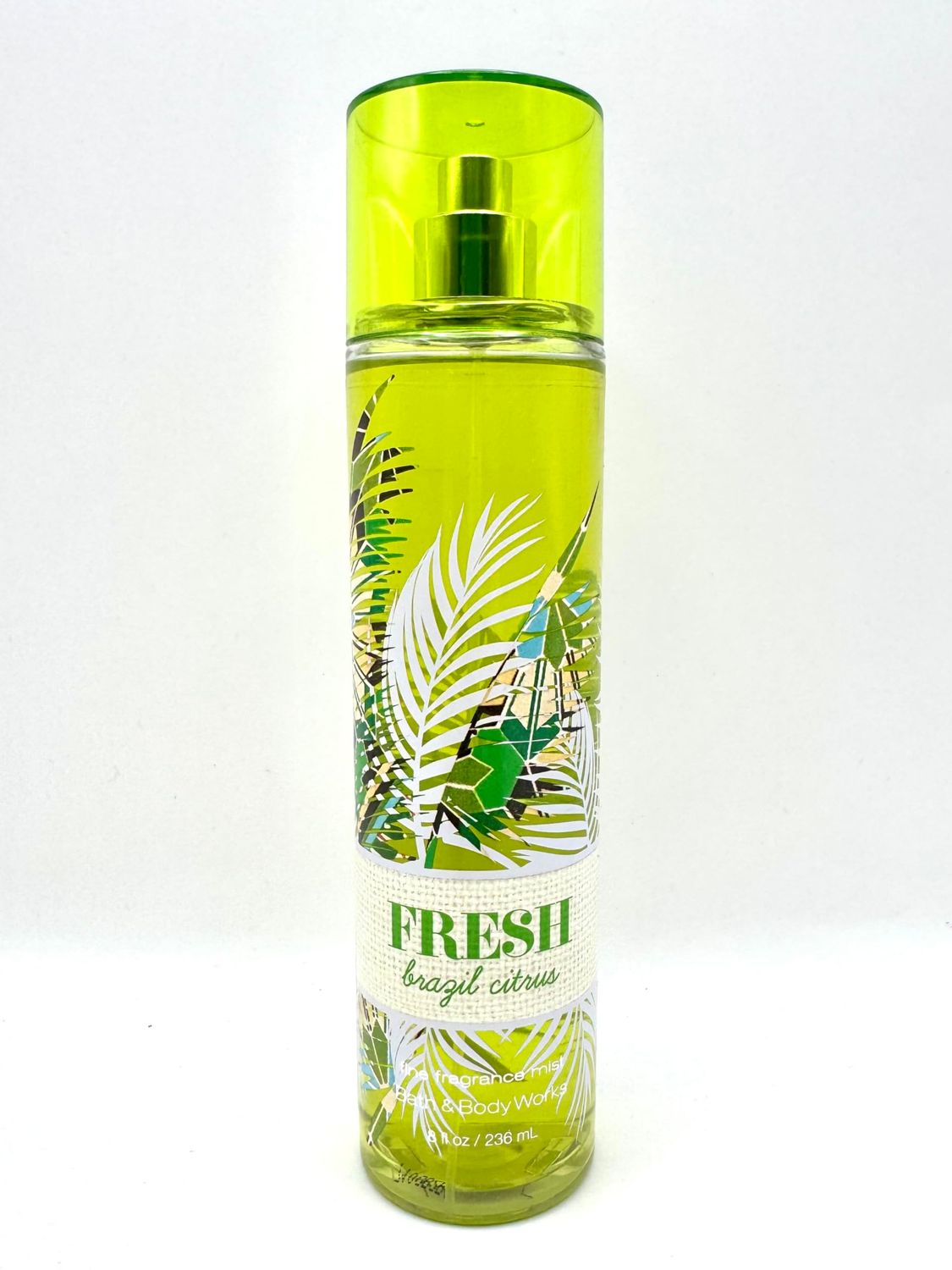 Bath and Body Work Fresh Brazil Citrus Fragrance Mist, 8 fl oz, Tropical Palm Design
