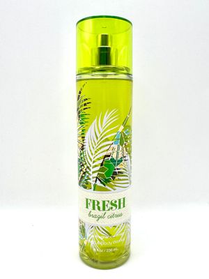 Bath and Body Work Fresh Brazil Citrus Fragrance Mist, 8 fl oz, Tropical Palm Design