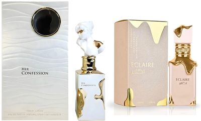 Eclaire and Her Confession Eau de Parfum Spray for Women Bundle, 3.4 Ounce each