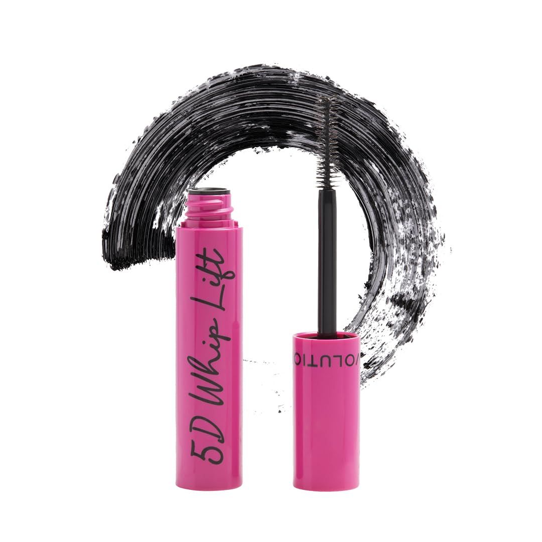 Revolution Beauty, 5D Whip Lift Mascara, Volumizing, Lengthening &amp; Lifting Formula, Long Lasting Wear &amp; Waterproof, Jet Black, 0.40 Fl. Oz.