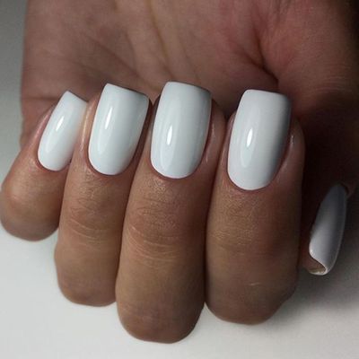 LoveOurHome 240pc White Press on Nails Medium Square Fake Nails Press ons Square Nail Tips Gel False Nails Colored Presson Artificial Fingernails & Glue Adhesive Tabs Women Girls Manicure Decor