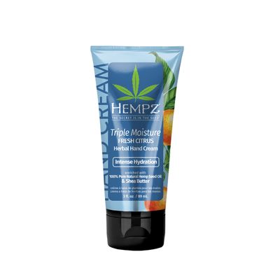 Hempz Daily Moisturizing Triple Moisture Fresh Citrus Hand Cream for Dry, Cracked Hands (3 Oz) - Non-Greasy Crme for Women or Men with Dry or Sensitive Skin