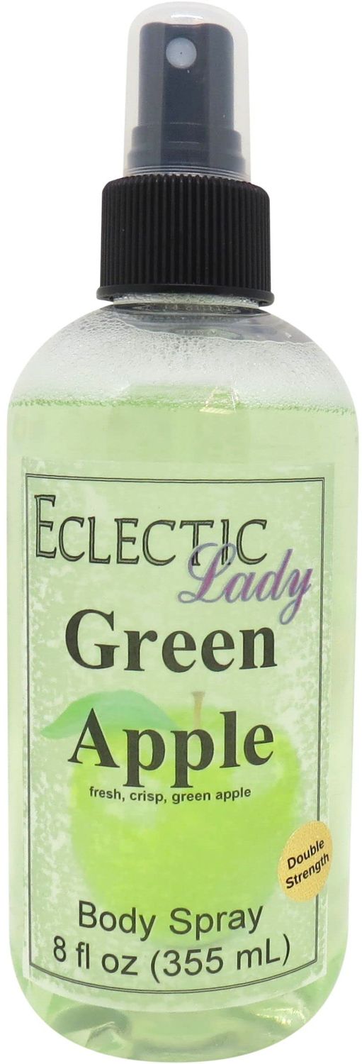 Eclectic Lady Green Apple Body Spray, Double Strength, 8 ounces, Body Mist for Women with Clean, Light &amp; Gentle Fragrance, Cologne with Soft, Subtle Aroma For Daily Use