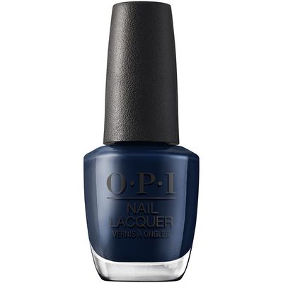 OPI Nail Lacquer Midnight Mantra | Opaque Dark Blue Crme Chip Resistant Nail Polish | Vegan, Fast Drying, Streak Free