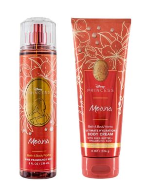 Bath and Body Inspired Fine Fragrance Mist &amp; Body Cream Set for Women - 8 fl oz Mist 8 oz Cream - Tropical Floral Coconut Scent - Hydrating Shea Butter &amp; Hyaluronic Acid