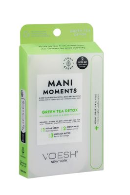 VOESH Mani Moments, Two Sets of Mani in a Box 3 Step Nail File, Green Tea Detox, Manicure Kit, Manicure Prep, Nail Kit, Nail Care, Hand Care, Nail Supplies, Home Manicure