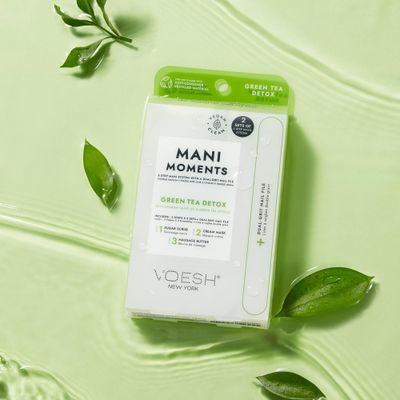 VOESH Mani Moments, Two Sets of Mani in a Box 3 Step Nail File, Green Tea Detox, Manicure Kit, Manicure Prep, Nail Kit, Nail Care, Hand Care, Nail Supplies, Home Manicure