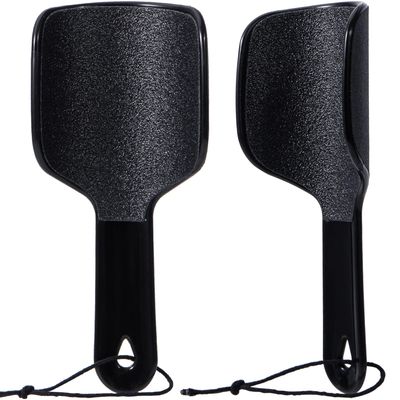 Beomeen Curved Foot File for Smoother Feet, 2 Pcs Double Sided Heel Scraper Foot Scrubber for Dead Cracked Skin Callus Remover, Scrubber and Exfoliator, U-Shaped Pedicure Tool Gift, Black