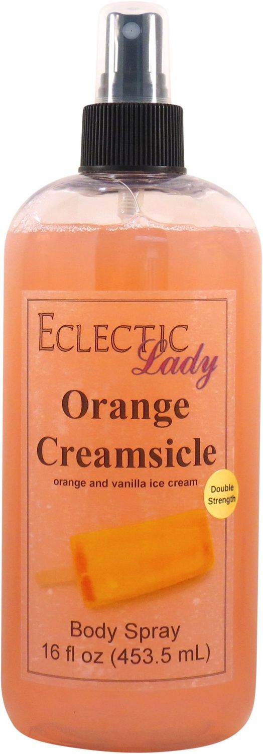 Eclectic Lady Orange Creamsicle Body Spray, Double Strength, 16 ounces, Body Mist for Women with Clean, Light &amp; Gentle Fragrance, Cologne with Soft, Subtle Aroma For Daily Use