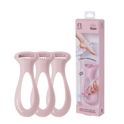 F3 Systems Callus Razor, Pedicure Tool, Effective for Cracked Heel, Ergonomic Design for Grip, Safety Stainless Steel Callus Shaver, Blade for Foot Care, Hard, Rough,Thick Callused Skin Remover(3pack)