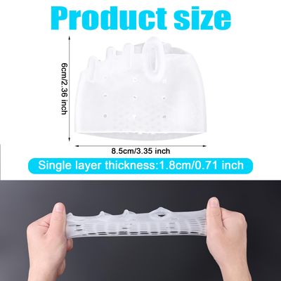 4pcs Silicone Toe Separators, Toe Spacers for Women Soft High Elasticity Toe Dividers Spreaders with Breathable Holes Foot Support Correct Comfort Corrector Tool for Overlapping Toes