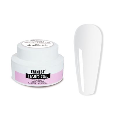 FZANEST Heat Free Builder Nail Gel Clear Hema Free Hard Gel For Nails Extension Sculpting Overlay UV Led Soak Off 01