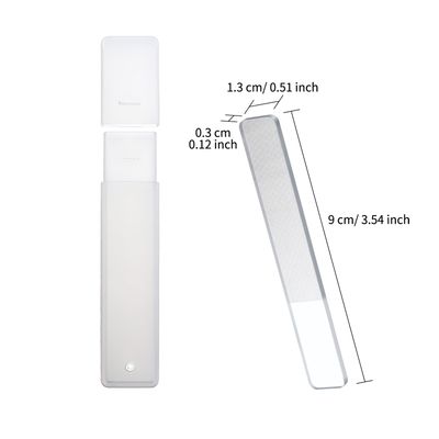 Mudder 4 Pack Glass Nail File Shiner Files Kit Crystal Nail Buffer Polisher with Case Manicure Tools for Natural Nails Women Shaping Buffing and Polishing