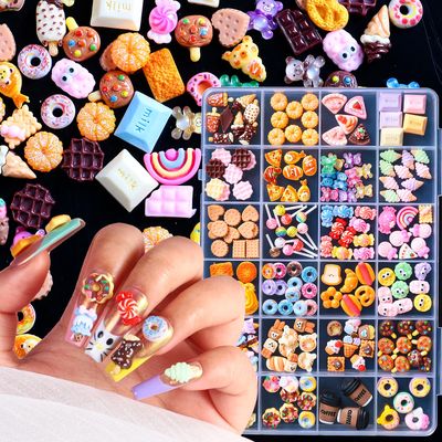 3D Mix Assorted Color Nail Charms Acrylic Multi Cute Nail Art Charms Hollow Candy Jewelry Nail Supplies for Nail Art Design DIY Crafts Accessories (-20)