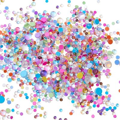 Mermaid Rhinestone mat Candy Caramel Stone Mix Beaded Nail Art Beads Blend Size 1440pcs(Mixed Color)