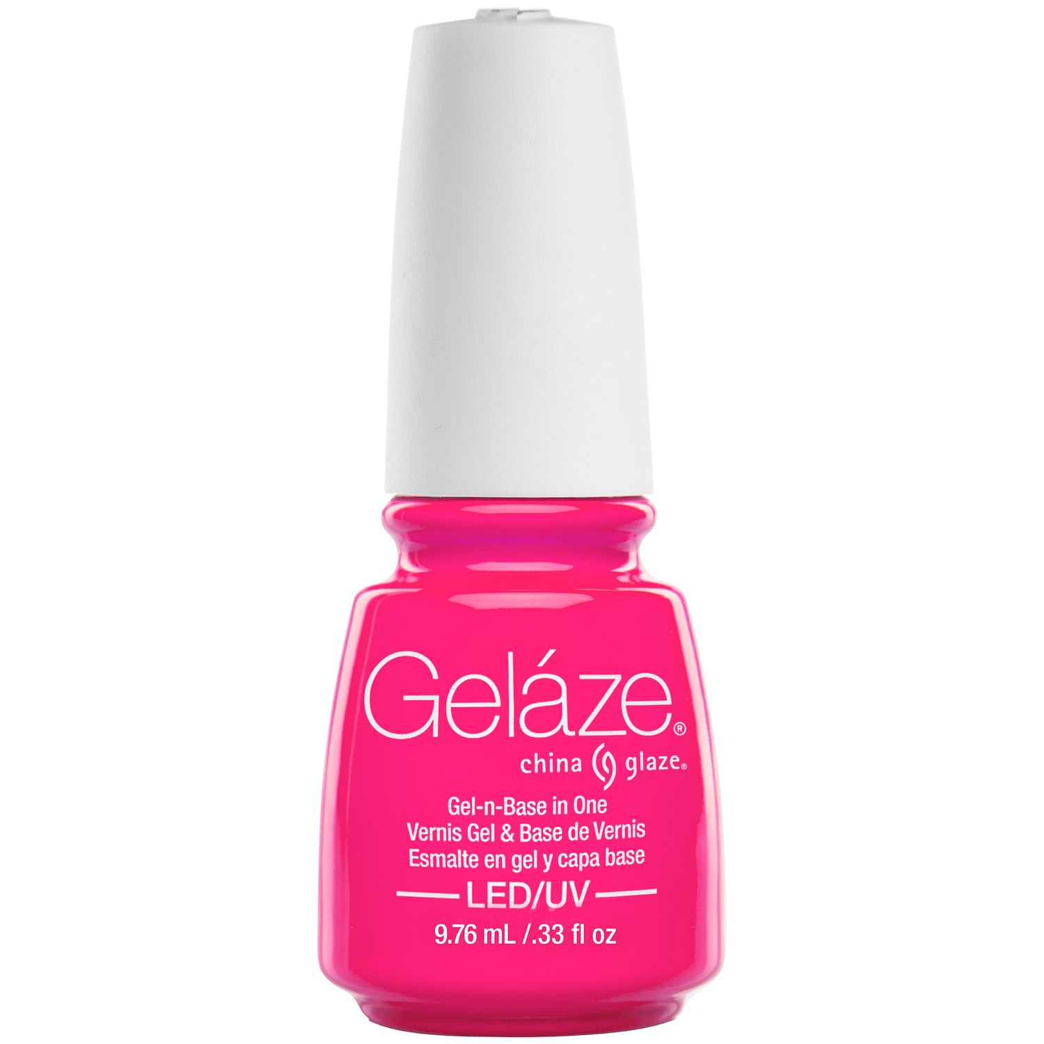 China Glaze Gelaze Pink Voltage - 2-in-1 Base Coat Gel Nail Polish, LED/UV Cured Gel Polish, 0.33 fl oz