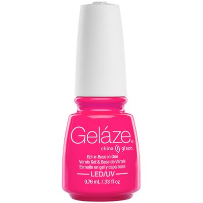 China Glaze Gelaze Pink Voltage - 2-in-1 Base Coat Gel Nail Polish, LED/UV Cured Gel Polish, 0.33 fl oz
