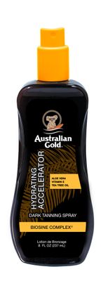 Australian Gold Dark Tanning Accelerator Spray Gel, 8 Ounce | Moisturize &amp; Hydrate Skin | New Packaging Same Great Formula (a70003)