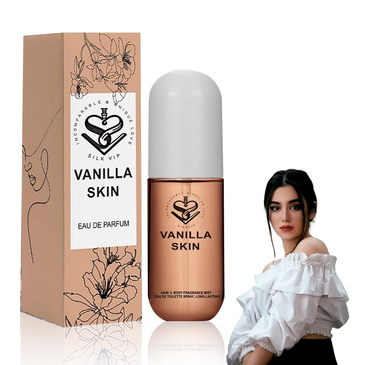VEBERO Vanilla Hair Perfume,Perfumes For Women,Body Spray For Women,Elegant and Charming,Long-Lasting And Addictive Personal Fragrance - 1.7 fl.oz