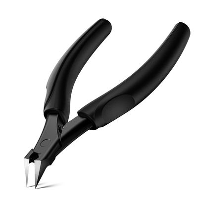 FVION Straight Blade Toenail Clippers, Comfort Handle Ingrown Toe Nail Clippers for Thick Nails for Seniors, Finger Nail Clippers for Adult (Black)