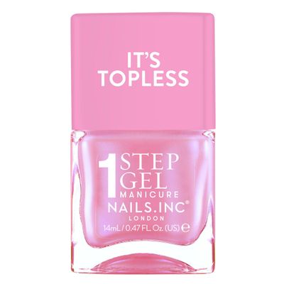 Nails Inc Its Topless Gel-Like Nail Polish, 4-in-1 Base Coat, Treatment, Color, Top Coat, Long Lasting, Strong, Chip Free, Glossy Salon Quality Manicure, Air Dry Nail Polish, Addison, 0.47 Fl Oz