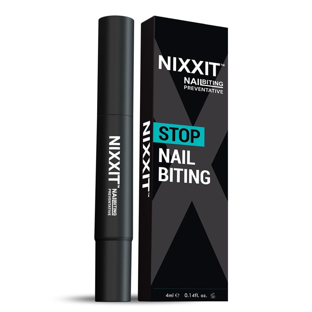 NIXXIT Nail Biting Treatment for Children and Adults - Stop Nail Biting Pen and Thumb Sucking for Adults &amp; Kids - Non Glossy Bitter Taste - Safe &amp; Effective Solution - USA Made