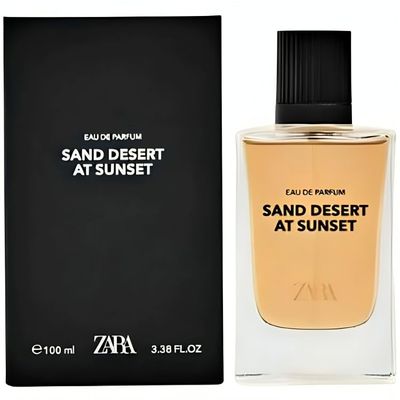 Zara Sand Desert at Sunset Perfume for Men Floral Oriental Fragrance with Incense Orange Cinnamon Tonka Bean and Cedar by Benoist Lapouza Eau de Parfum 100ml (3.4 fl. oz.)