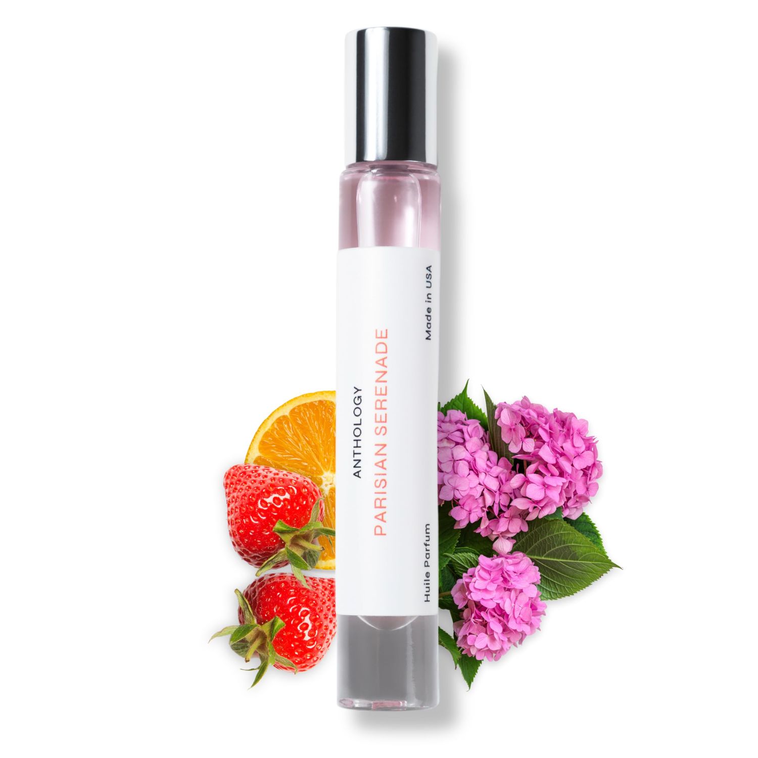 Anthology Parisian Serenade Roll on Perfume oil for Women 0.3oz 9 ML | Strawberry, Vanilla,Orange Blossom, Peony &amp; Musk | Alcohol Free Rollerball, Travel size | Clean Fragrance