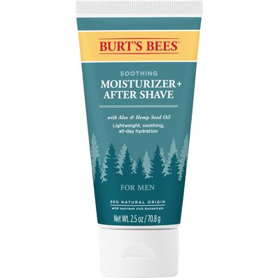Burts Bees Soothing Moisturizer After Shave with Aloe &amp; Hemp, For Men, 2.5 Ounces