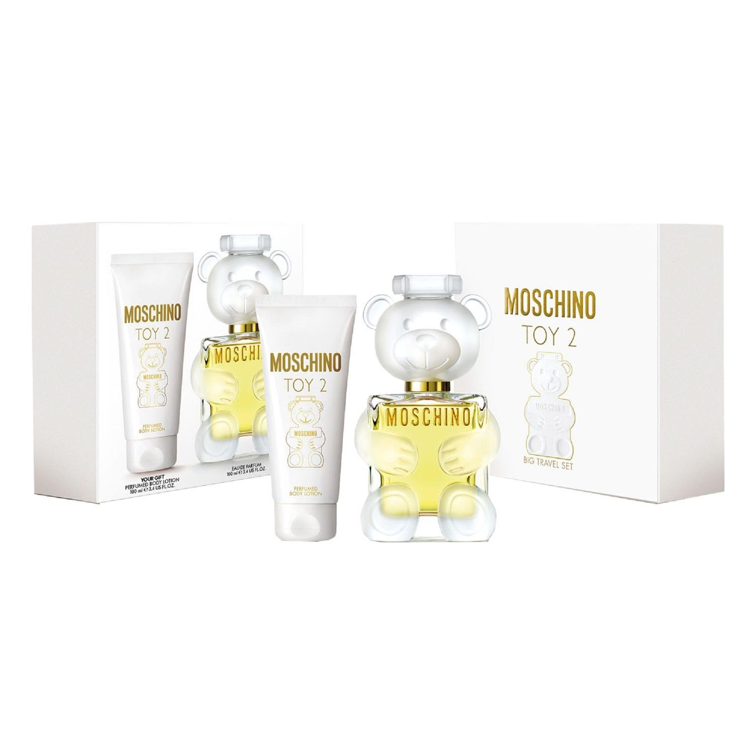 MOSCHINO Toy 2 Travel Set For Women EDP 3.4 Fl Oz Perfumed Body Lotion 3.4 Fl Oz