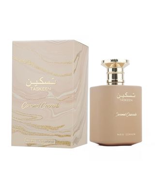 Paris Corner | Taskeen Caramel Cascade EDP - 3.4 Fl Oz | Sweet Elegance Perfume for Women and Men | Unisex Fragrance Featuring Caramel, Milk, Tonka Bean &amp; Honey