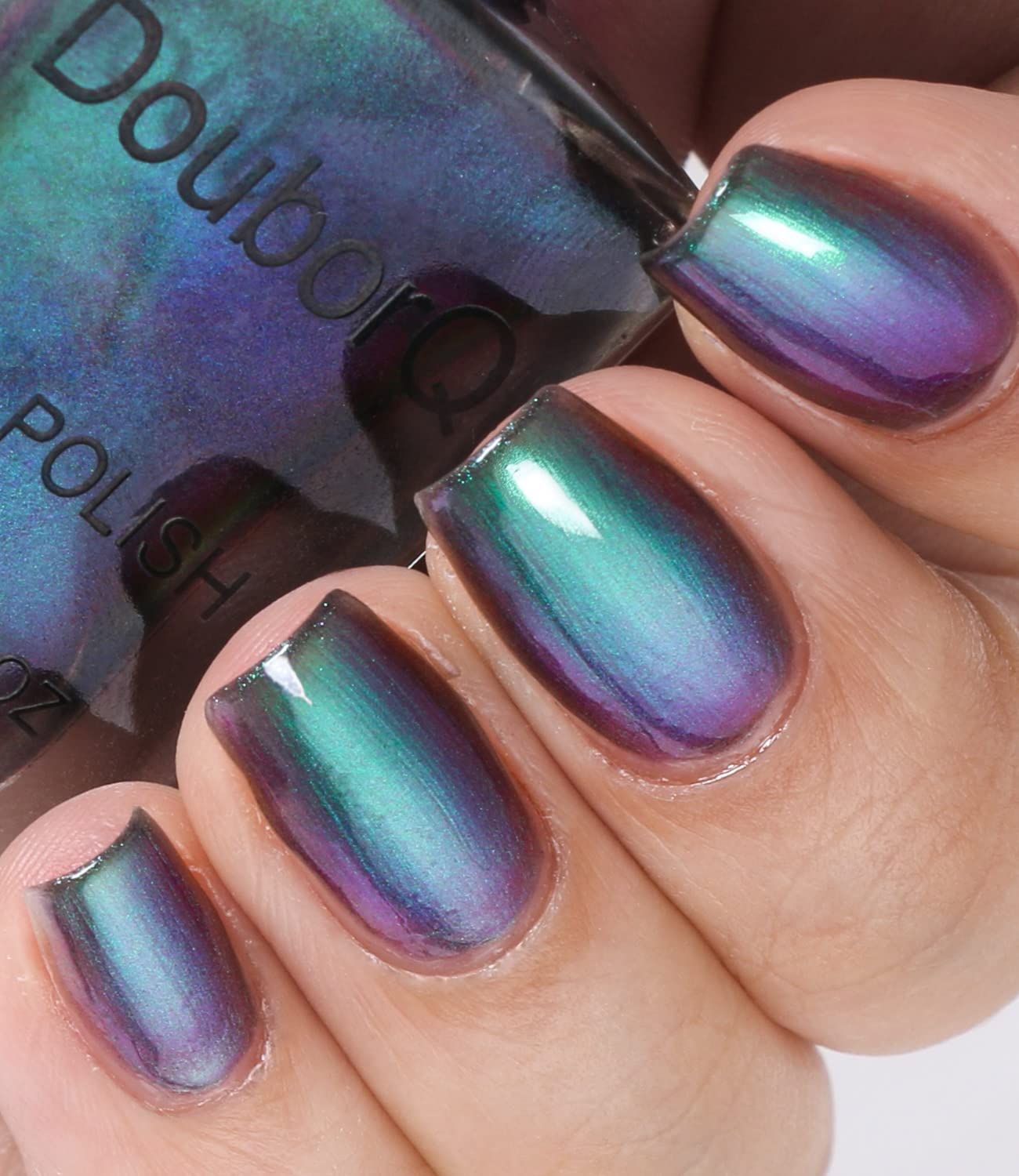 AILALUO Chrome Nail Polish Holographic Glitter Chameleon Nail Polish Shimmer Iridescent Green Blue Nail Art Varnish