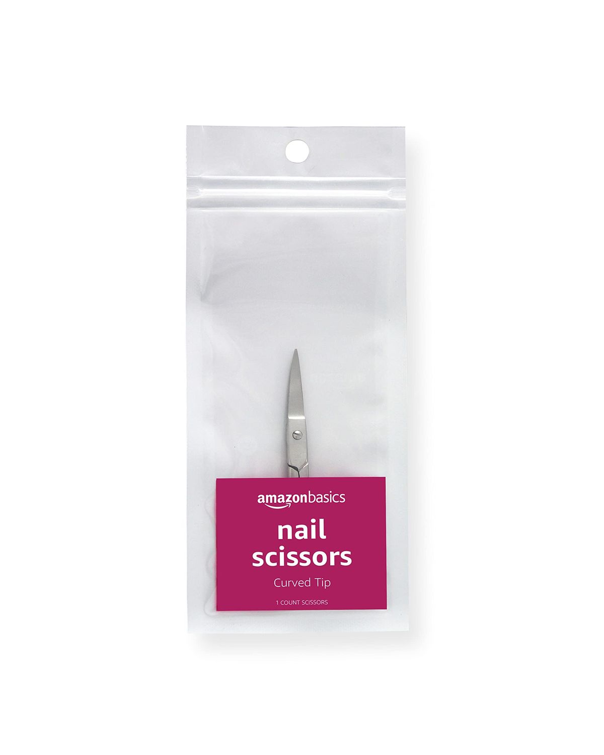 Amazon Basics Nail Scissors, Silver
