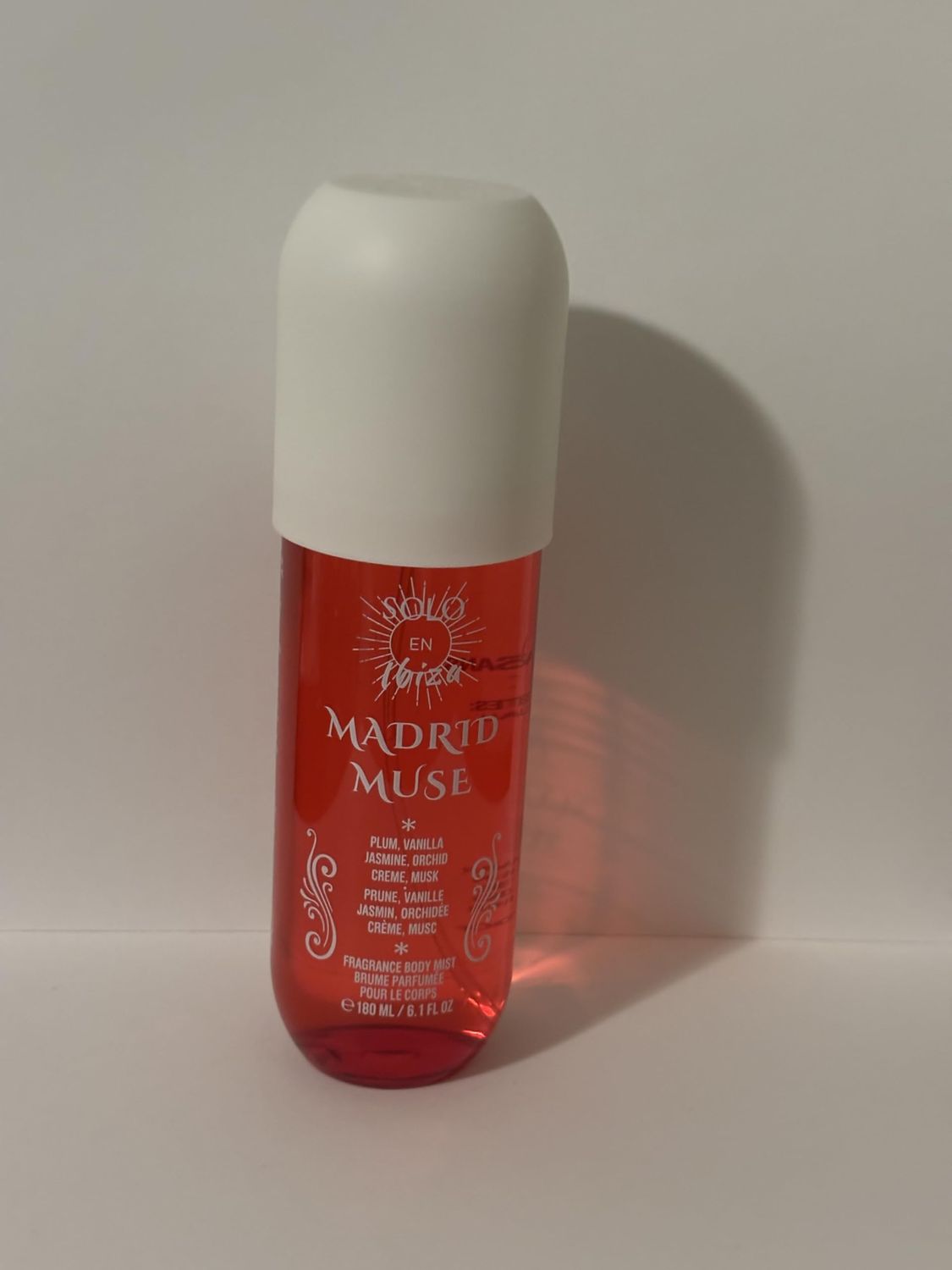 Solo en Ibiza Madrid Muse Perfume, Red Bottle with White Cap, Fragrance for Women