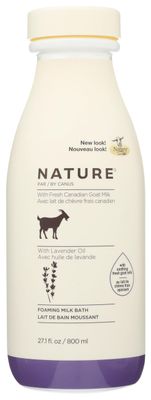 Nature by Canus Foaming Milk Bath with Smoothing Fresh Canadian Goat Milk Vitamin A B3 Potassium Zinc and Selenium, Lavender Oil, 27.1 Fl Oz