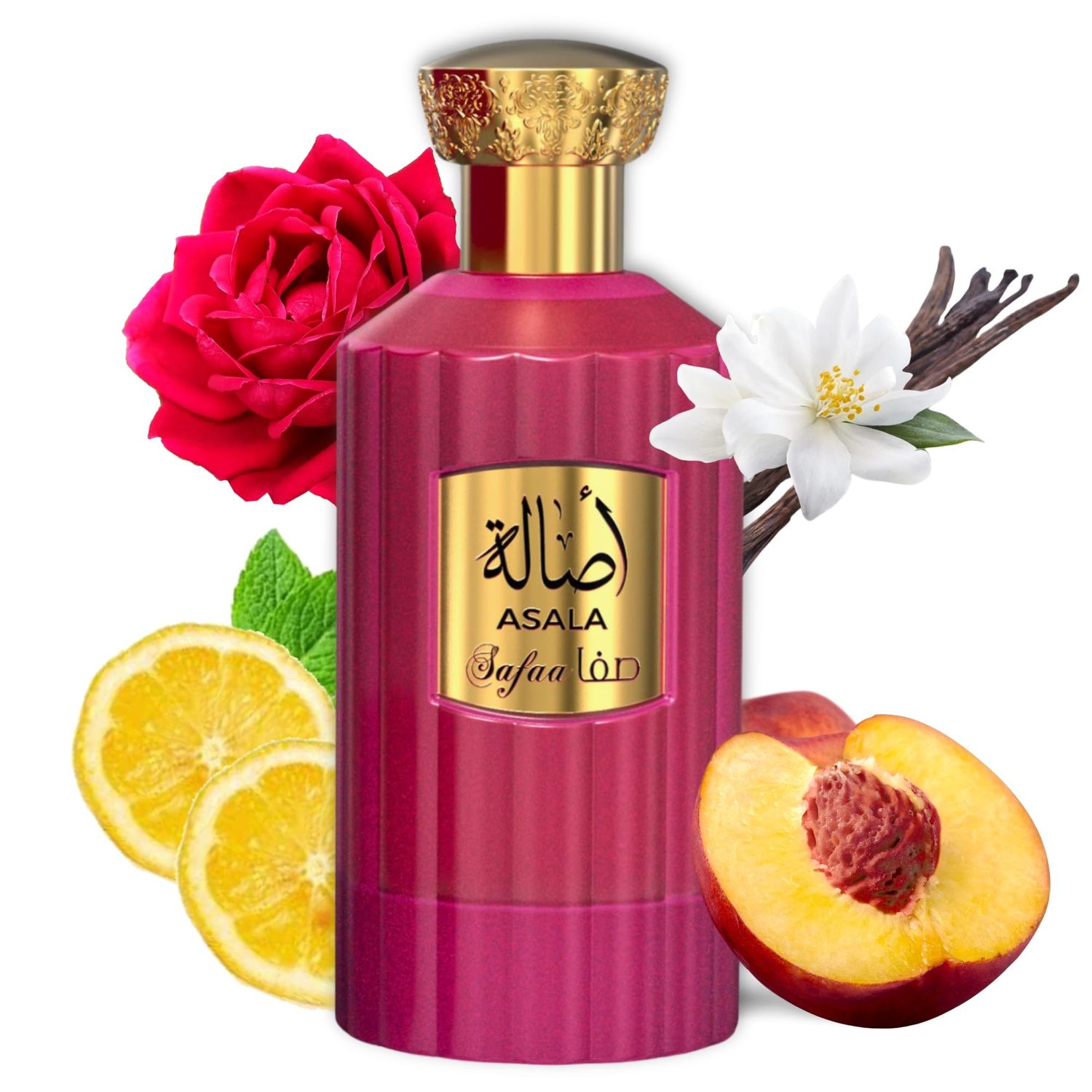 SAIF AL FARES Asala Safaa - Signature Non-Alcoholic Acqua Perfume for Women | Sweet Floral Musky Fragrances | Long Lasting Arabian Perfumes 3.4 Fl. Oz.
