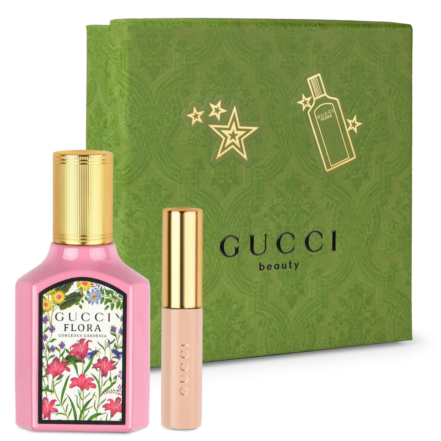 Gucci Flora Gorgeous Gardenia Giftset for Women: Gucci Flora Perfume 1 oz Edp Spray Mini Mascara 0.10 oz - Perfect Gucci Perfume for Women