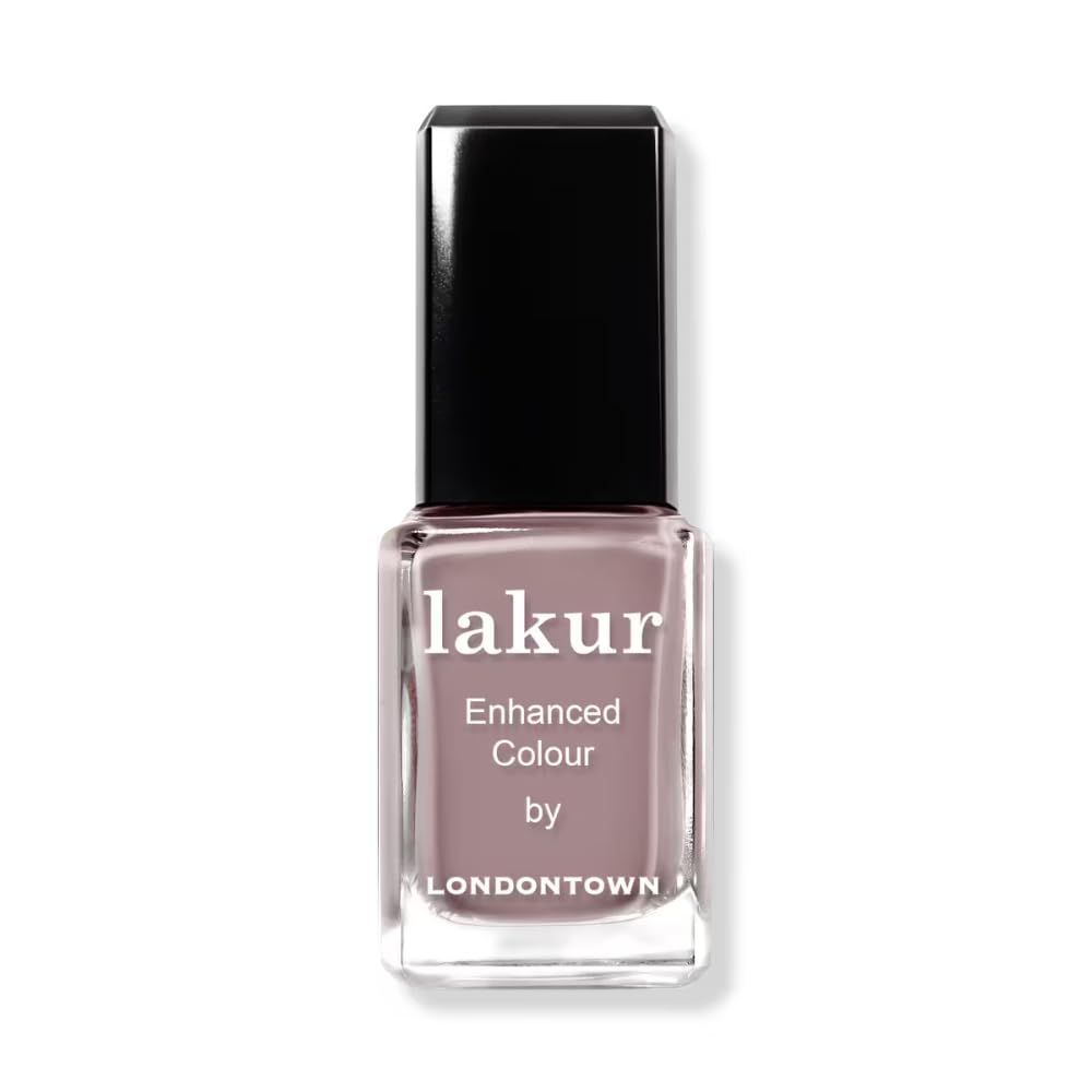 LONDONTOWN lakur Nail Polish - Chip-Resistant, Non-Toxic, Conditions &amp; Hydrates Nails | Glossy Mauve Brown, Do Not Disturb, .40 fl oz