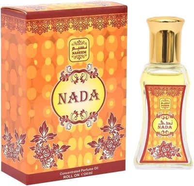 NASEEM Nada Roll On Perfume Oil for Men &amp; Women 24ml - Alcohol Free Eau De Parfum with Intense Strawberry, Vanilla, Musk &amp; Sandalwood Notes - Long Lasting Fragrance for All-Day Freshness