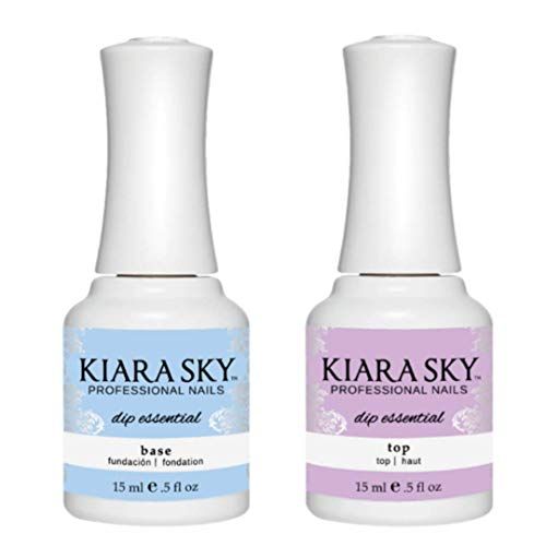 KIARA SKY Liquid Essentials Dip Manicure | 0.5 fl oz | Step 2 Base Coat &amp; 4 Top Coat Duo
