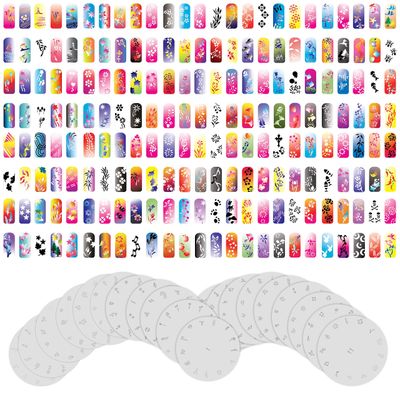 Custom Body Art Airbrush Nail Stencils - Series 1: 260 Unique Designs in 20 Individual Templates