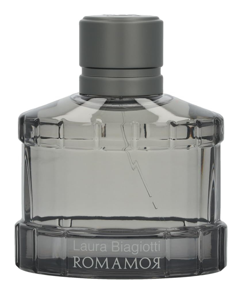 Laura Biagiotti Romamor - Cologne for Men - Amber Woody Fragrance - Perfume for Men with Grapefruit, Black Pepper, Vetiver and Ginger - 2.5 oz