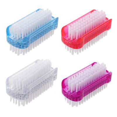 4PCS Finger Nail Brush 2 Sided Nail Scrubber Fingernails Soft Bristles Cleaner Hand Brushes for Cleaning Under Nails 4 Colors for Hand and Under Nails for Men Women
